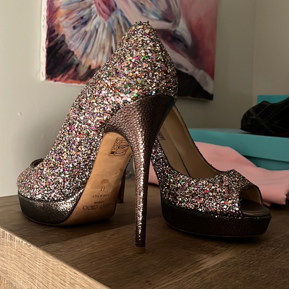 Jimmy Choo Sparkly Heels - Size 41/US 11